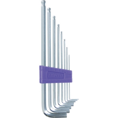 （株）エイト TLS-8 エイト　六角棒スパナ　テーパーヘッド　エキストラロング８本セット　１．５～８ｍｍ