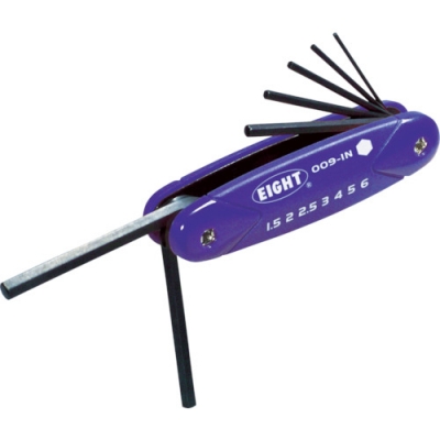 （株）エイト 009-1N エイト　ナイフ型　六角棒スパナ　樹脂カバー　セット