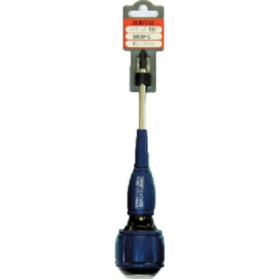 （株）新亀製作所 6800-C-2-100 サンフラッグ　ハイグリップドライバー　強力貫通タイプ　ハンガー付　＃２×１００