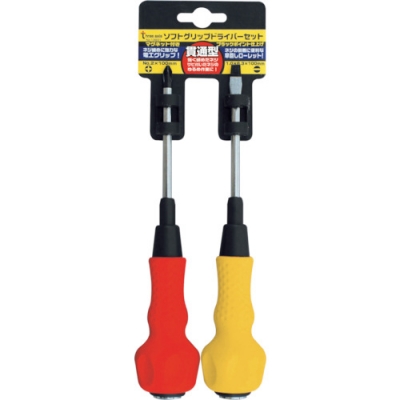日本 TASCO ミツトモ 13931 ＴＨＲＥＥＡＸＩＳ　貫通型　ソフトグリップ　ドライバー組　２本組