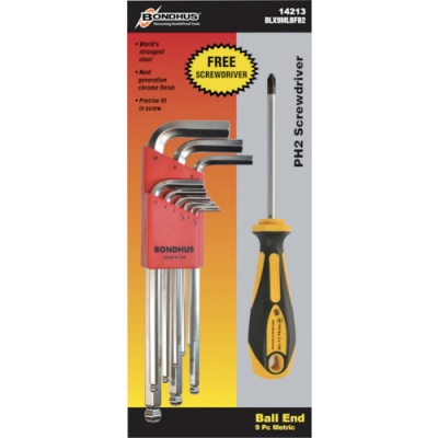 ボンダス・ジャパン（株） BLX9MLBFB2 ボンダス　六角Ｌレンチ　ブライトガード９本組＆＋２×１００　コンボセット