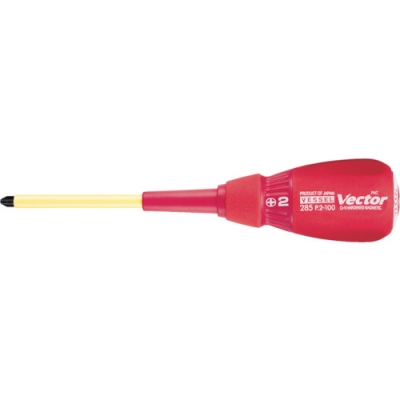 （株）ベッセル 285-5.5-100 ベッセル　ベクトル電工用ドライバー　２８５（－）５．５ｘ１００