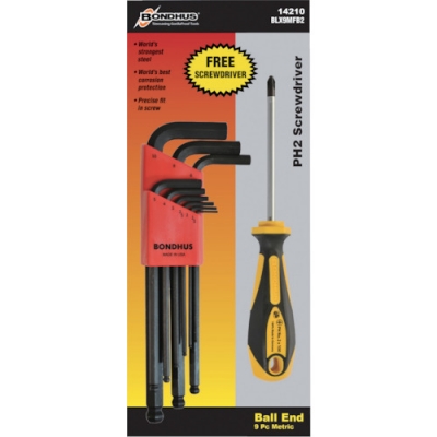 ボンダス・ジャパン（株） BLX9MFB2 ボンダス　六角Ｌレンチ　プロガード９本組＆＋２×１００　コンボセット