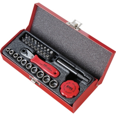 日本安力士 ANEX  525-28B アネックス　コンパクトラチェット５２　ビット２８本組