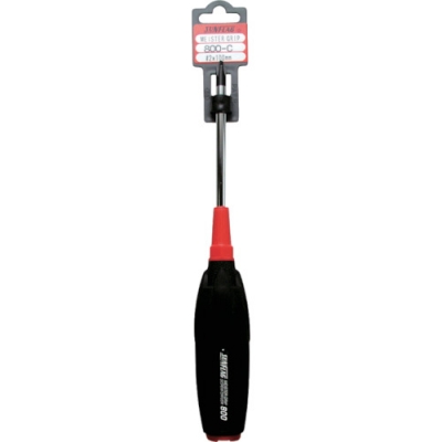 （株）新亀製作所 800-C-2-100 サンフラッグ　マイスターグリップドライバー　ハンガー付　＃２×１００