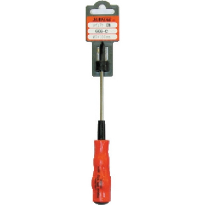 （株）新亀製作所 666-C-0-150 サンフラッグ　ハイソフトドライバー細軸　ハンガー付　＃０×１５０