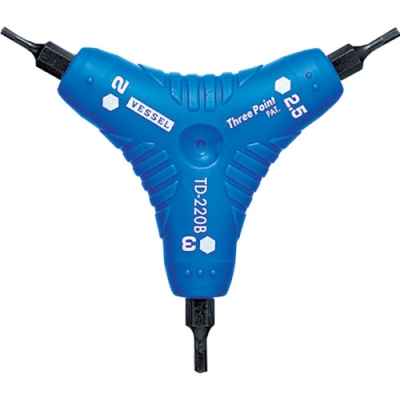 （株）ベッセル TD-220B ベッセル　スリーポイントヘックスドライバーＴＤ２２０Ｂ