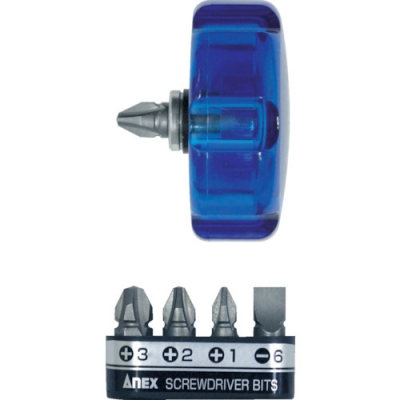 日本安力士 ANEX  62 アネックス　ワイドハンドル超短スタービードライバービット５本組