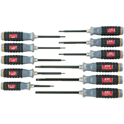 日本京都 KTC TD1TH11 ＫＴＣ　樹脂柄Ｔ型いじり止めトルクスドライバセット［１１本組］