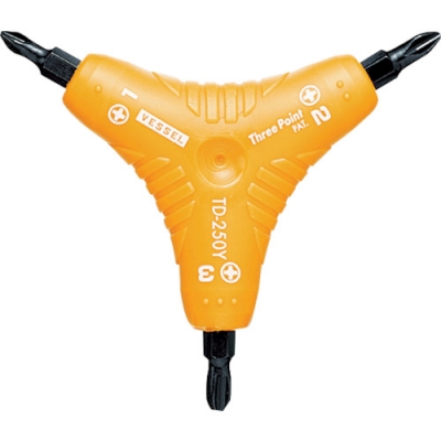 （株）ベッセル TD-250Y ベッセル　スリーポイントプラスドライバーＴＤ２５０Ｙ