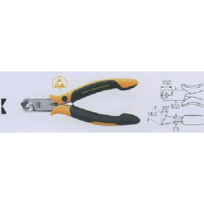 ノガ・ウォーターズ(株) Z4604A29F115 NOGA ESD精密アングルエンドニッパ