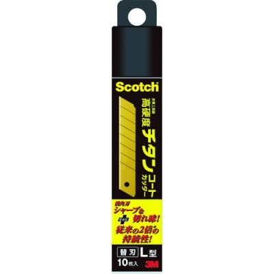 美国 3M  文具・オフィス事業部 TI-CRL10 ３Ｍ　スコッチ　チタンコートカッターＬサイズ用替え刃１０枚入り