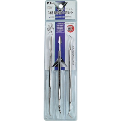 日本 TASCO ミツトモ 04665 Ｐ・ＴＯＯＬ　３本組精密両頭プロ用組　オールステンレス