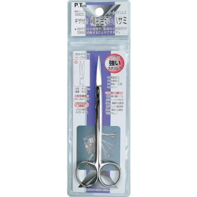 日本 TASCO ミツトモ 04403 Ｐ・ＴＯＯＬ　ギザ付　精密金切りハサミ　カーブ刃タイプ　全長：１４５ｍｍ