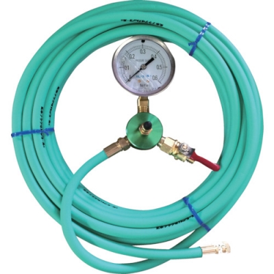 （株）カンツール HT-10-T カンツール　エアホース１０ｍ　圧力計付