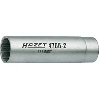 日本角田 HAZET  4766-2 ＨＡＺＥＴ　スパークプラグソケットレンチ（１２角）　差込角９．５ｍｍ対辺１４ｍｍ