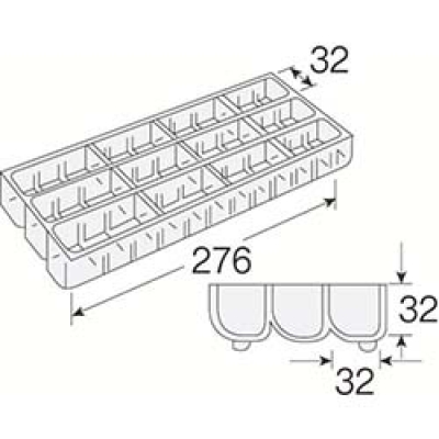 日本亚速旺 ASONE   3-257-02 ＡＳ　ナインボックス４００型予備仕切板　４枚入