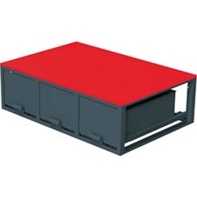 JEFCOM   SCT-F09 デンサン バンキャビネット(3列引き出し)