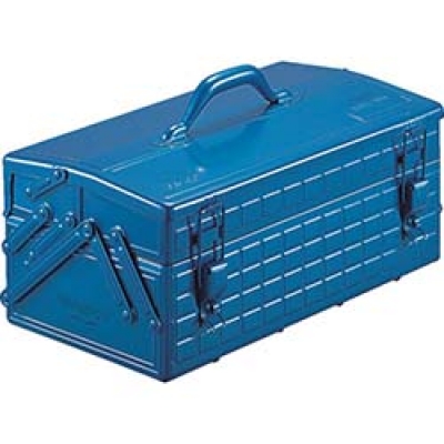 日本中山 TRUSCO  BR-410(B) TRUSCO 2段工具箱 412X220X232 青