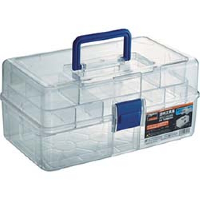 日本中山 TRUSCO  TCRBOXN ＴＲＵＳＣＯ　透明工具箱　中皿付き