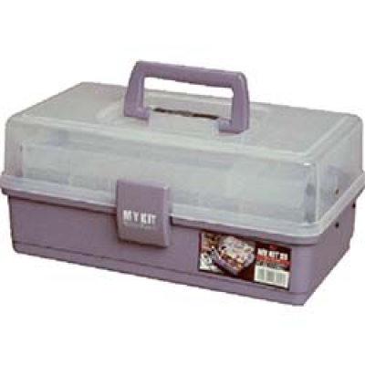 IRIS  37-PP ＩＲＩＳ　小物ケース　マイキット　３７０×２００×１８０　クリア／パープル