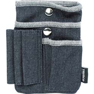 日本中山 TRUSCO  TDC-F302 ＴＲＵＳＣＯ　デニムフラットケース　マルチポケット　ブラック