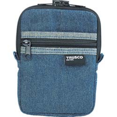 日本中山 TRUSCO  TDC-K101 ＴＲＵＳＣＯ　デニムコンパクトケース　２ポケット　ブルー