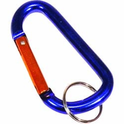 （株）基陽 NO8002 ＫＨ　カラビナ　８ｍｍ　Ｄ型　アルミ合金　ブルー