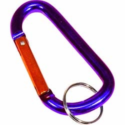 （株）基陽 NO8004 ＫＨ　カラビナ　８ｍｍ　Ｄ型　アルミ合金　パープル