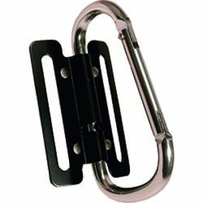 （株）基陽 171 ＫＨ　座付カラビナ　２ツ穴　スチール製ミラー仕上げ