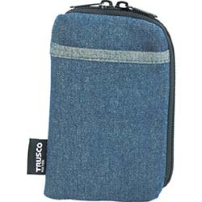 日本中山 TRUSCO  TDC-S101 ＴＲＵＳＣＯ　デニムスマホケース　２ポケット　ブルー