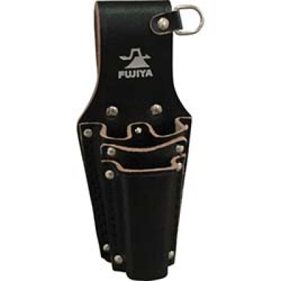 日本富具亚 FUJIYA  LP-4DSB フジ矢　高級黒革製ホルダーＤカン付（ペンチ・ドライバー２段差し）