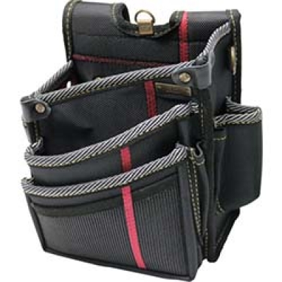 （株）基陽 SA17K ＫＨ　進化ウエストバッグ３段　黒／緋　右