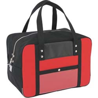 三栄産業(株) BTMDE-U-02 SANEI 帆布メール用ボストンMマチ広 馬蹄錠金具付 赤