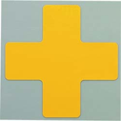 日本NITOMS   Y6039 ニトムズ　耐久フロアサインズＸ型Ｍ黄１０枚