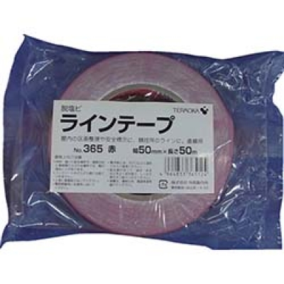 （株）寺岡製作所 365 R-50X50 ＴＥＲＡＯＫＡ　脱塩ビ　ラインテープ　ＮＯ．３６５　赤　５０ｍｍＸ５０Ｍ