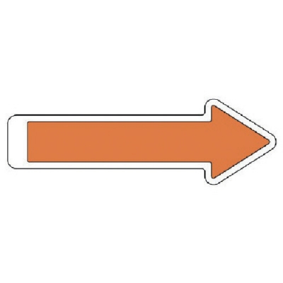 ユニット（株） 862-21 ユニット　矢印テープ橙　ペットフィルム　５枚組　３００×９０