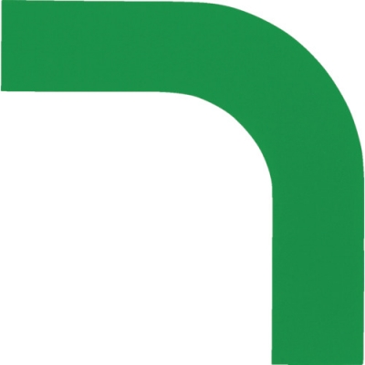 （株）日本緑十字社 150012 緑十字　コーナー用ガードテープ（２５ｍｍ幅用）　緑　１０枚組　屋内用