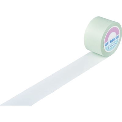 （株）日本緑十字社 148091 緑十字　ガードテープ（ラインテープ）　白　７５ｍｍ幅×１００ｍ　屋内用