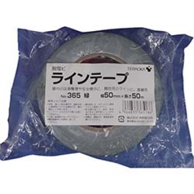 （株）寺岡製作所 365 GR-50X50 ＴＥＲＡＯＫＡ　脱塩ビ　ラインテープ　ＮＯ．３６５　緑　５０ｍｍＸ５０Ｍ