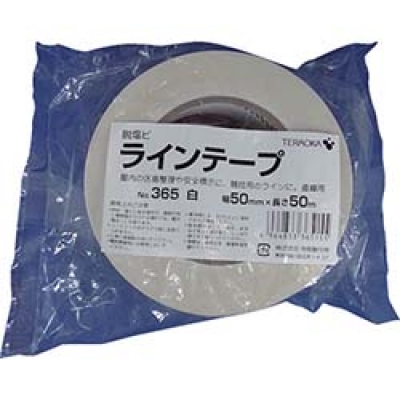 (株)寺岡製作所 365 W-50X50 TERAOKA 脱塩ビ ラインテープ NO.365 白 50mmX50M