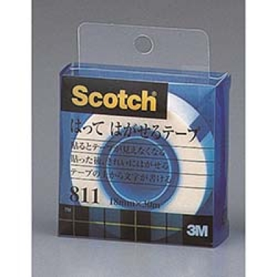 美国 3M  文具・オフィス事業部 811-1-18C 3M 貼ってはがせるテープ 18mmX30m 巻芯径25mm