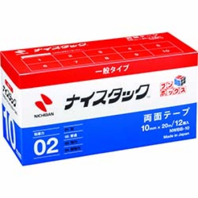 日本米其邦 NICHIBAN     NWBB-10 ニチバン ナイスタックブンボックスTM 10mm幅X20m (12個入)