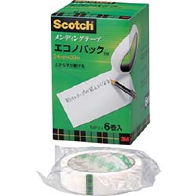 美国 3M  文具・オフィス事業部 MP-24 ３Ｍ　メンディングテープエコノパック　２４ｍｍＸ３０ｍ　６巻入　巻芯径７６ｍｍ