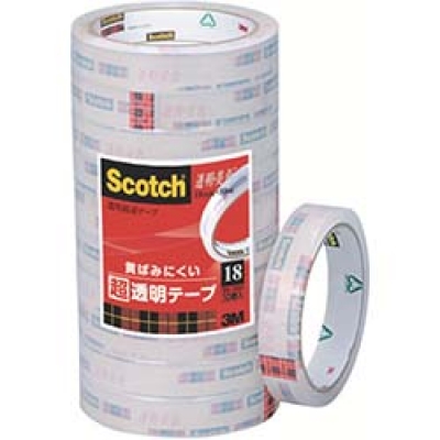 美国 3M  文具・オフィス事業部 BK-1850 ３Ｍ　スコッチ　透明粘着テープ　透明美色　１８ｍｍＸ５０ｍ