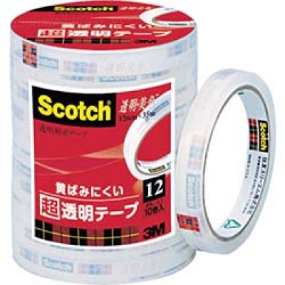 美国 3M  文具・オフィス事業部 BK-12 ３Ｍ　透明粘着テープ「透明美色」　１２ｍｍＸ３５ｍ