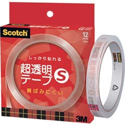 美国 3M  文具・オフィス事業部 BH-12N ３Ｍ　スコッチ　超透明テープＳ　１２ｍｍＸ３５ｍ　個箱入り