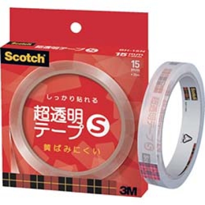美国 3M  文具・オフィス事業部 BH-15N ３Ｍ　スコッチ　超透明テープＳ　１５ｍｍＸ３５ｍ　個箱入り