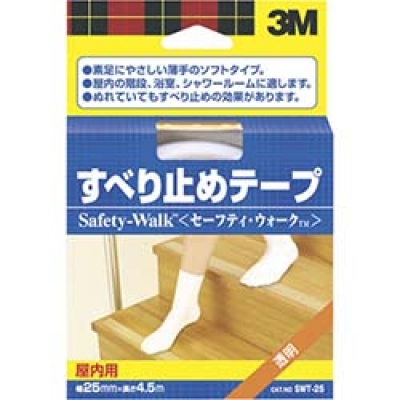 美国 3M  コンシューマーマーケット販売本部 SWT-25 ３Ｍ　すべり止めテープ屋内用　透明　２５ｍｍＸ４．５ｍ　ＳＷＴ－２５