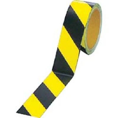 ユニット（株） 864-60 ユニット　蛍光反射テープ　黄／黒　黄部反射　４５ｍｍ幅×１０ｍ巻